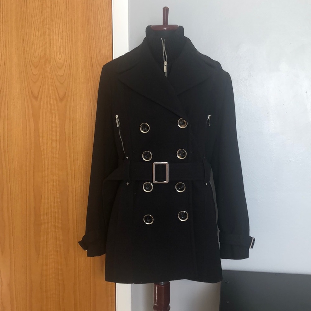 Jones New York Double Breasted Belted Coat